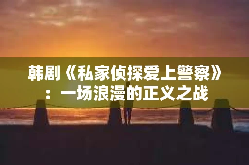 韩剧《私家侦探爱上警察》：一场浪漫的正义之战