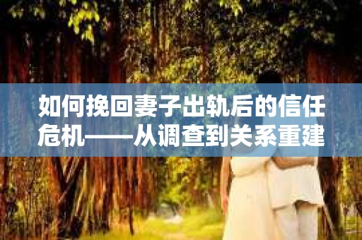 如何挽回妻子出轨后的信任危机——从调查到关系重建的全方位指南